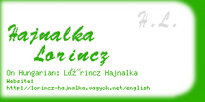 hajnalka lorincz business card